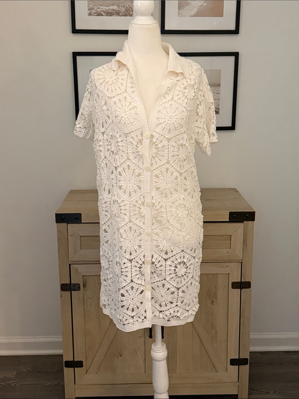 LOFT Crochet Swim Coverup